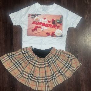 Toddler girls Burberry outfit top & skirt